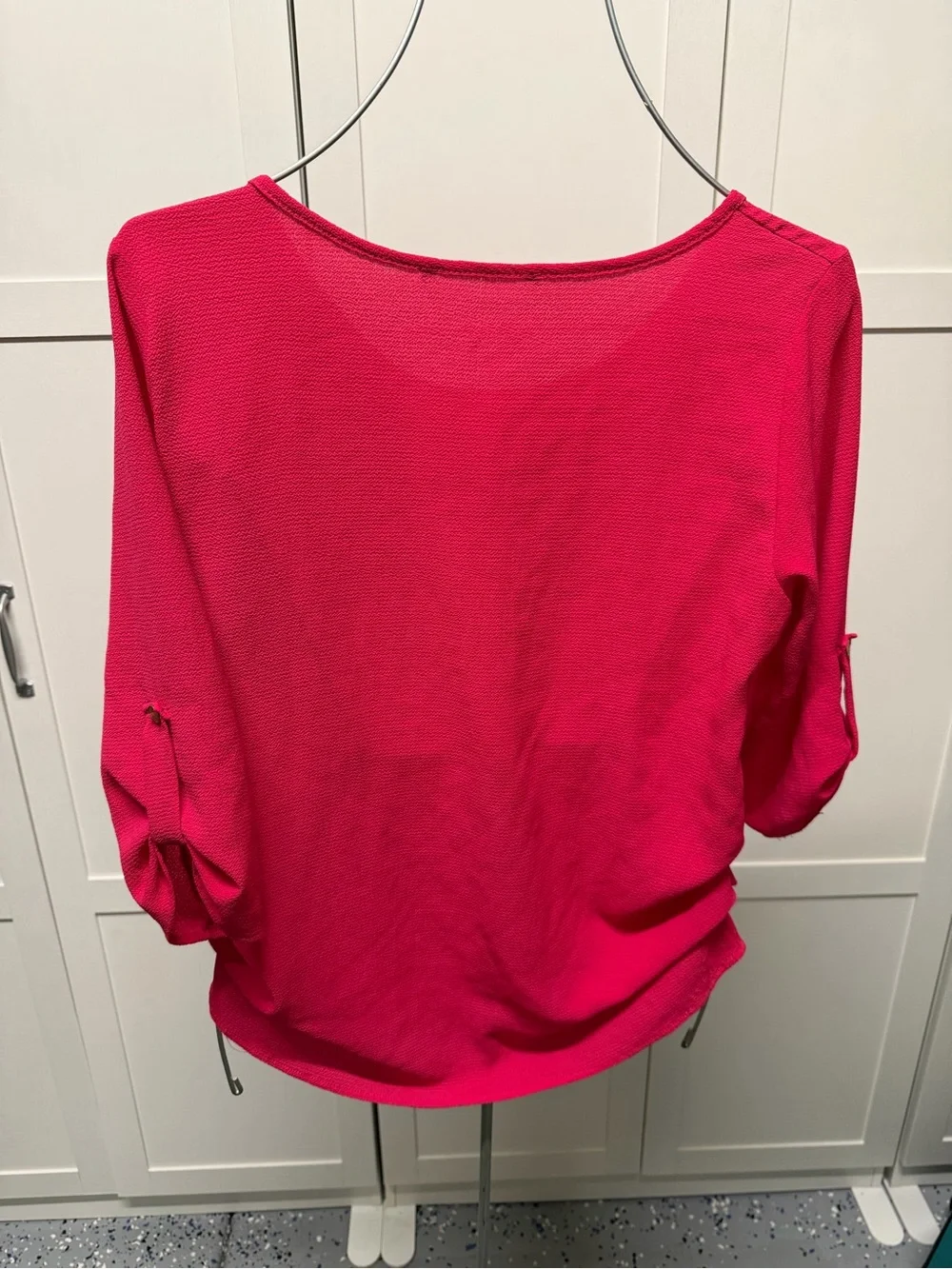 Women’s Fuchsia Scoop Neck Blouse